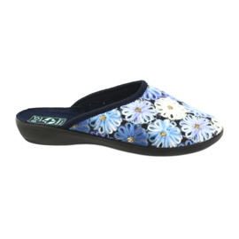 Pantofole 3D fiori Adanex 24192 blu navy bianco giallo
