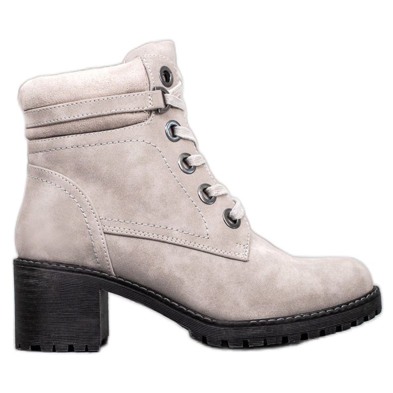 Goodin Stivali caldi con tacco alto grigio