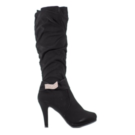 Ch. Creation Stivali con tacco alto nero