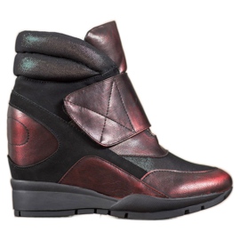 Sergio Leone Scarpe da ginnastica con velcro rosso