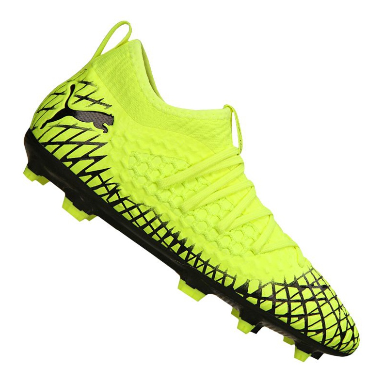 Scarpe da calcio Puma Future 4.3 Netfit Fg / Ag Jr 105693-03 multicolore giallo