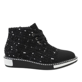 Stivali stringati TS01P neri nero