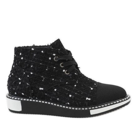 Stivali stringati TS01P neri nero