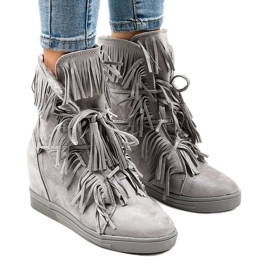 Sneakers grigie H6301A-26 grigio