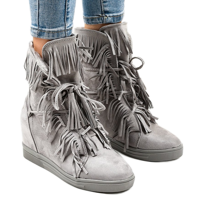 Sneakers grigie H6301A-26 grigio