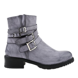 Stivali da donna blu navy con fibbie 548-PA
