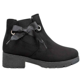 SHELOVET Stivaletti Slip-on Con Fiocco nero