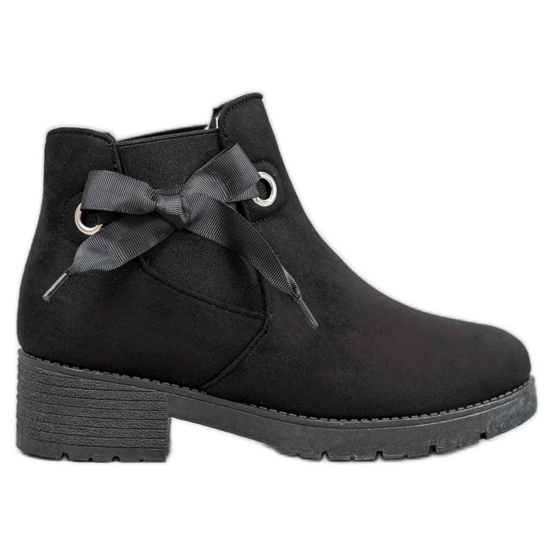 SHELOVET Stivaletti Slip-on Con Fiocco nero