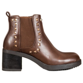 Top Shoes Stivali Con Borchie marrone