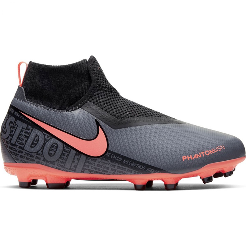 Nike Phantom Vsn Academy Df FG / MG Jr AO3287 080 scarpe da calcio multicolore nero