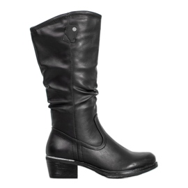 SHELOVET Stivali Neri Con Ecopelle nero