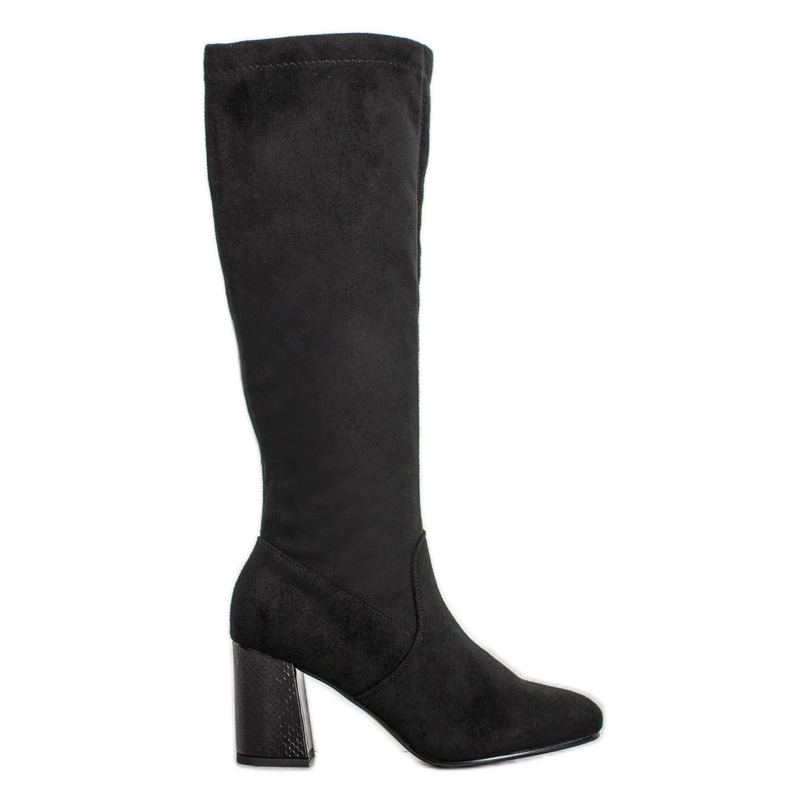 Filippo Stivali eleganti in pelle scamosciata nero