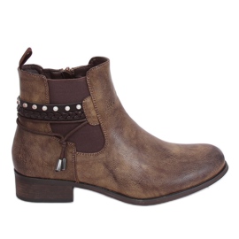 Stivaletti Chelsea marroni da donna 846 Khaki marrone