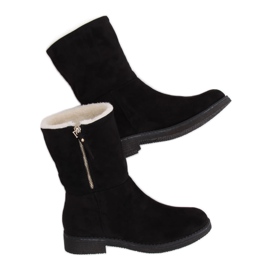 Stivali da donna in camoscio nero S118 Nero