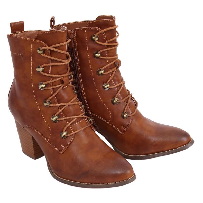 Stivali stringati cammello 3698 Camel marrone