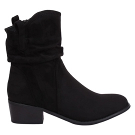 Stivali da donna in camoscio nero nero 3893 Nero