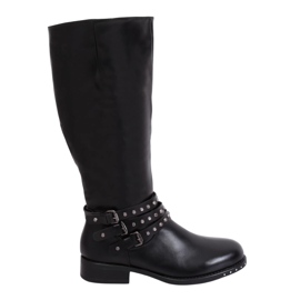 Stivali da equitazione neri con borchie Y208 Black nero