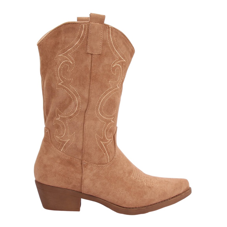 Stivali da cowboy beige da donna NC972 Khaki