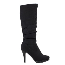 SHELOVET Stivali eleganti con tacco alto nero