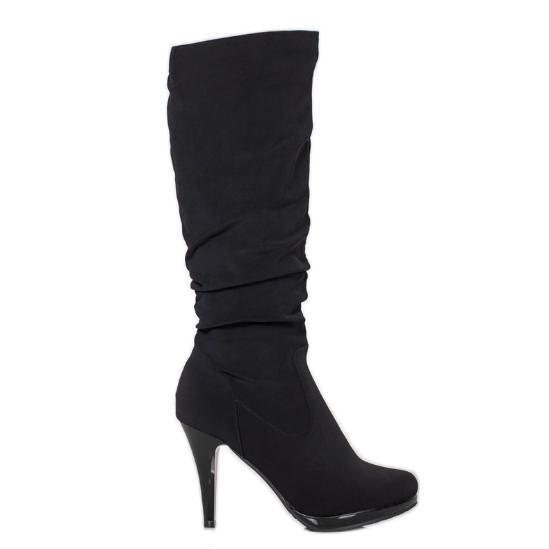 SHELOVET Stivali eleganti con tacco alto nero
