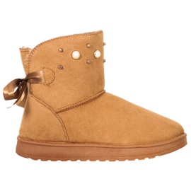 SHELOVET Mukluki con perline beige