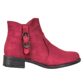 Small Swan Stivali in camoscio rosso