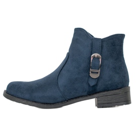 Small Swan Stivali in camoscio blu navy