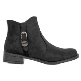 Small Swan Stivali in camoscio nero