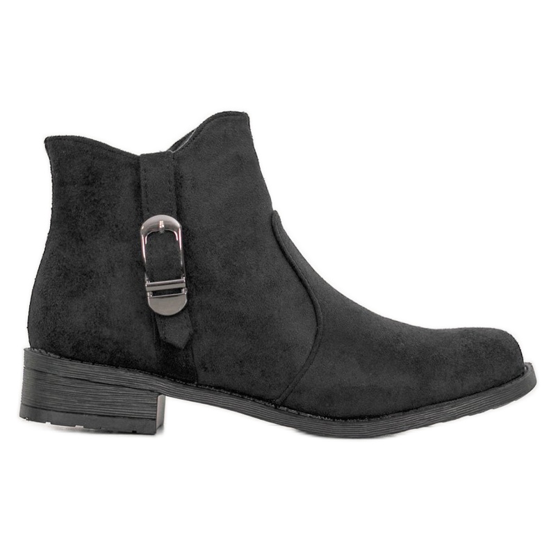 Small Swan Stivali in camoscio nero