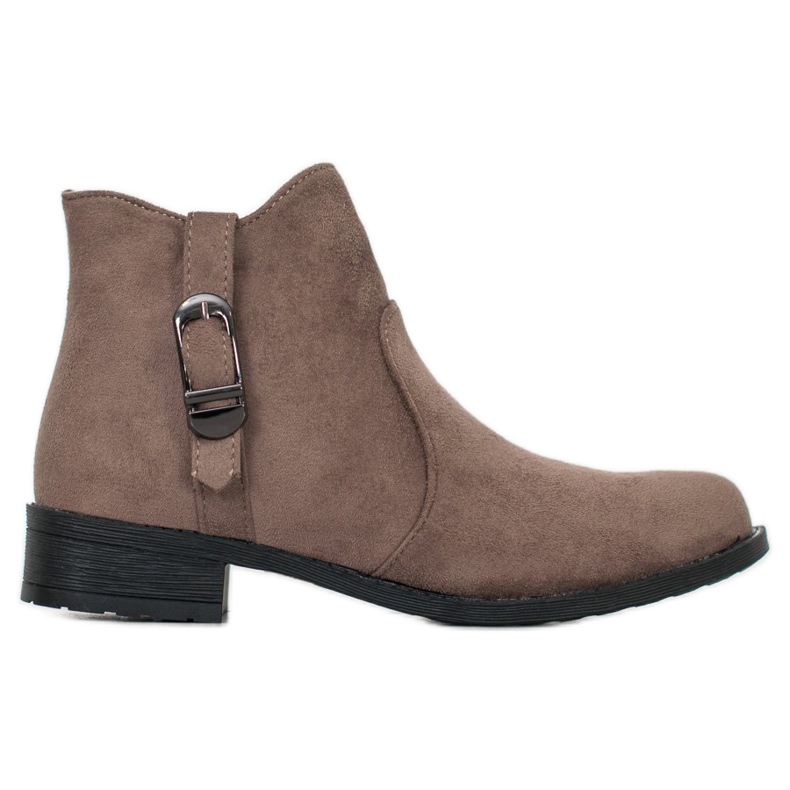 Small Swan Stivali in camoscio beige