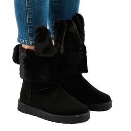 Stivali Eskimo isolati in camoscio nero NB137
