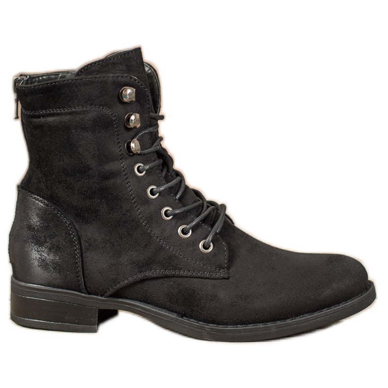 Goodin Trapper eleganti in pelle scamosciata nero