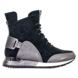 Goodin Scarpe da ginnastica alla moda nero grigio