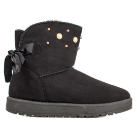 SHELOVET Mukluki con perline nero