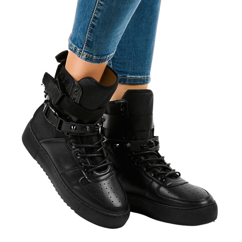 Sneakers basse nere Y-025H nero
