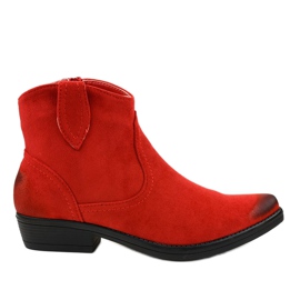 Stivali piatti rossi da donna Stivali da cowboy K860 rosso