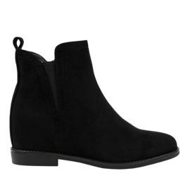 Stivaletti Chelsea neri con zeppa BM279 nero