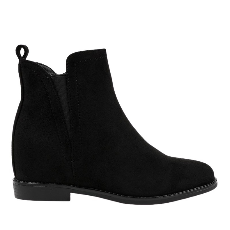 Stivaletti Chelsea neri con zeppa BM279 nero