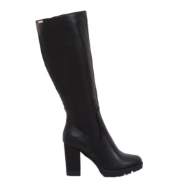 Stivali neri con tacco alto 1107-GG Black Ii Species nero