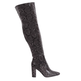 Stivali sopra il ginocchio DA28 Black Snake nero multicolore