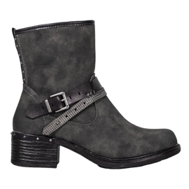 SHELOVET Stivali Alti Con Fibbia grigio