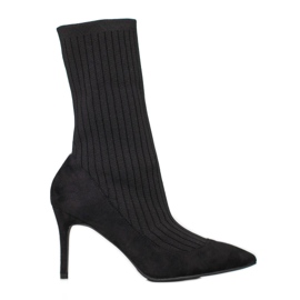 SHELOVET Stivali slip-on con tacco alto nero