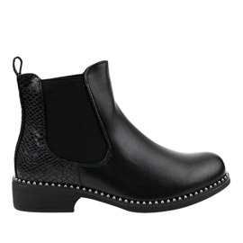 Stivaletti Chelsea piatti neri HQ100 nero