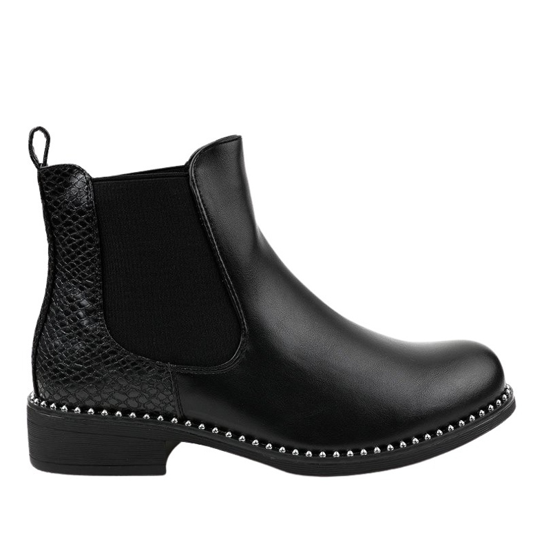 Stivaletti Chelsea piatti neri HQ100 nero