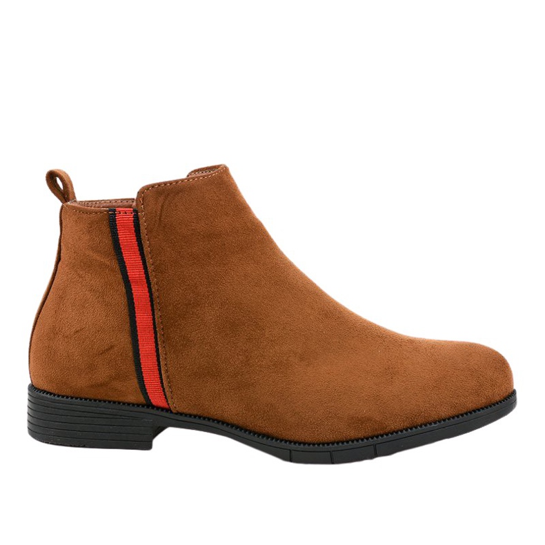 Stivaletti bassi da donna marroni con pelliccia C08 marrone
