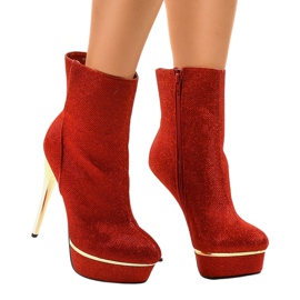 Stivaletti alti rossi AH85723-4 rosso