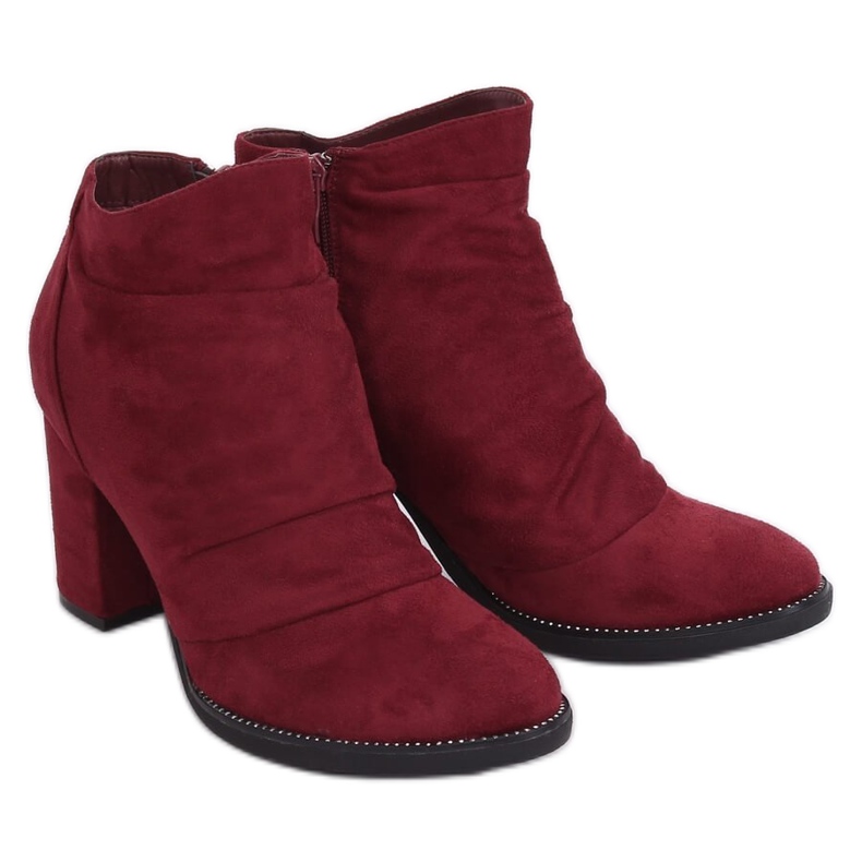 Marrone FA177 Vino tacchi alti rosso