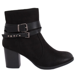 Stivali su un tacco stabile nero G-35 Black