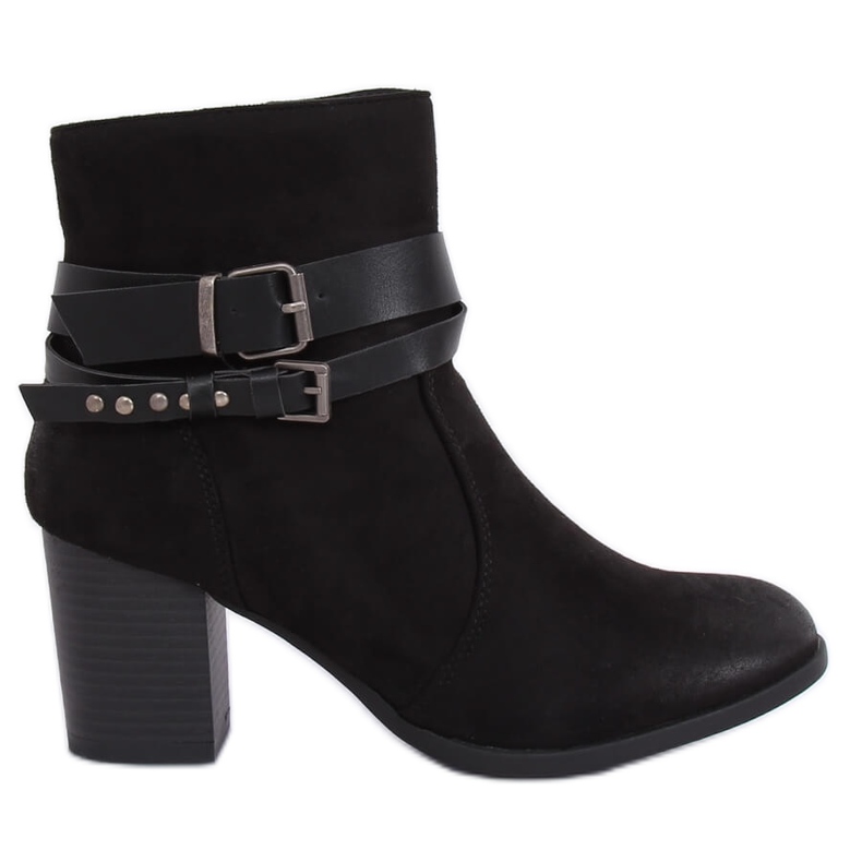 Stivali su un tacco stabile nero G-35 Black