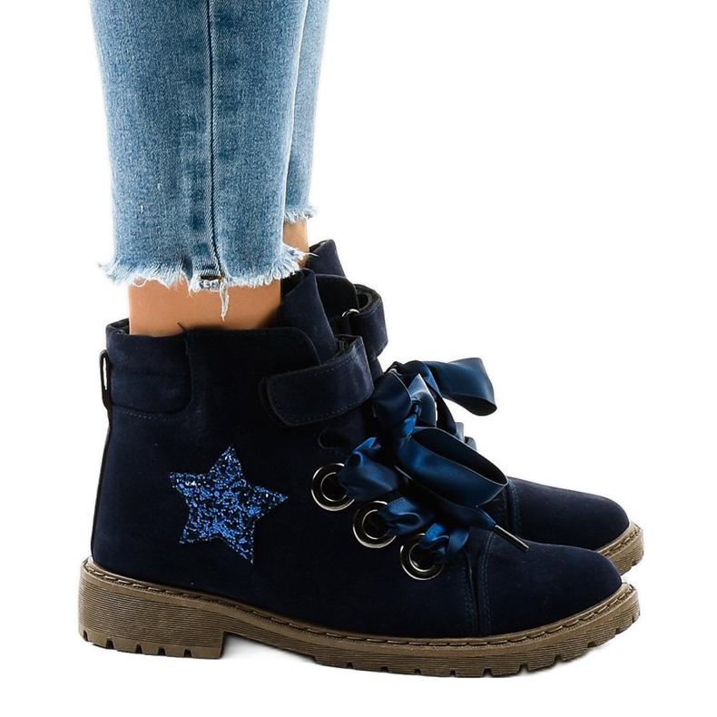 Scarponi da trekking blu navy con stella TL51-2